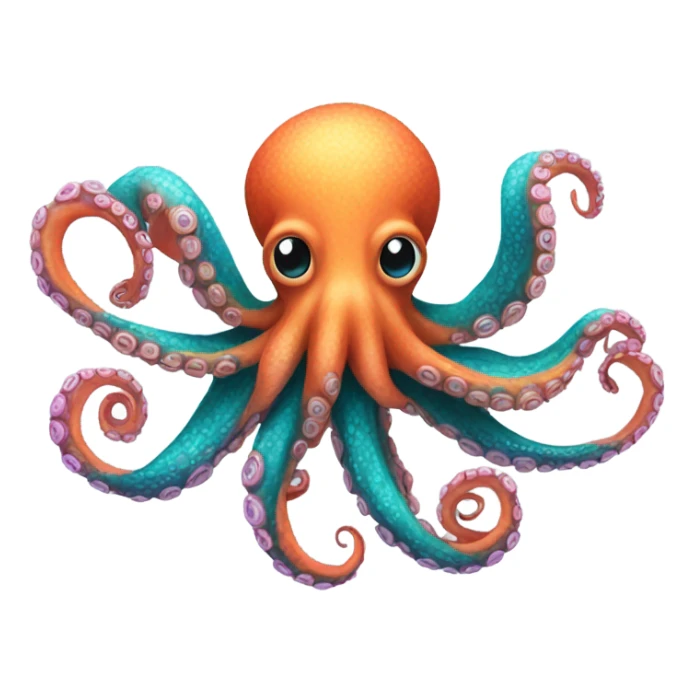 octopus flying sticker