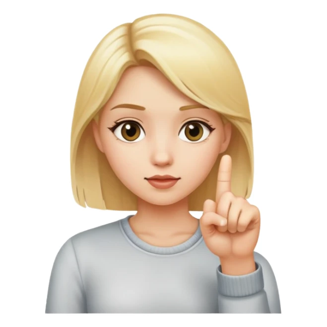 A girl with blonde hair giving the finger  sticker