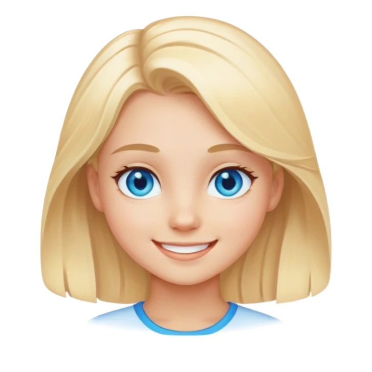smiling blonde girl close up sticker