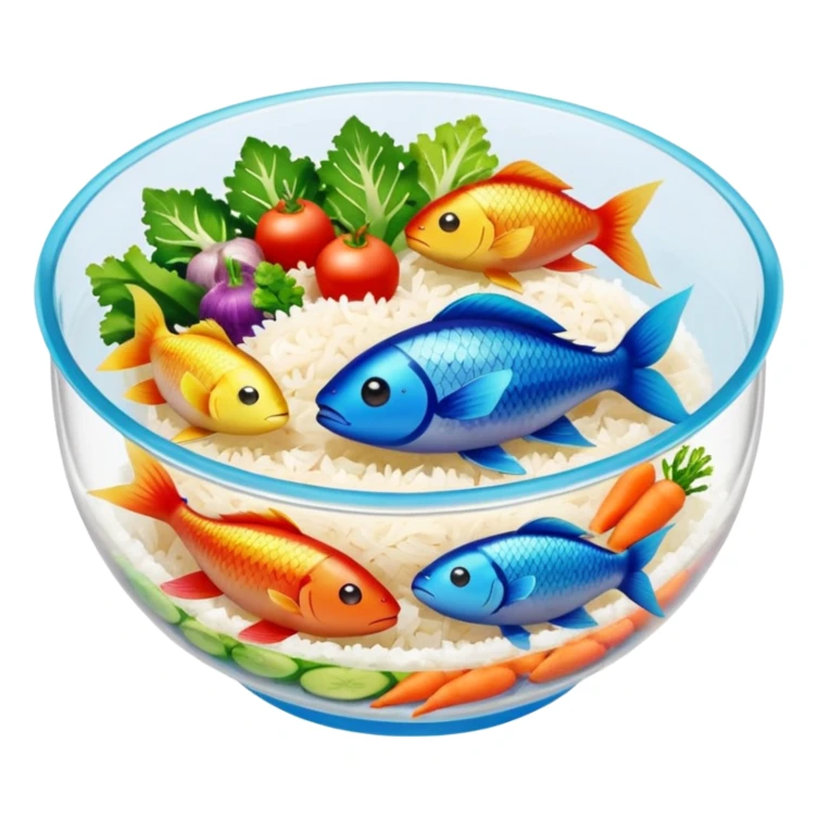 Clear plastic flower shaped pokebowl sticker