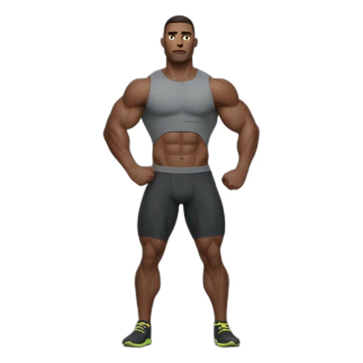 muscular man with underarmour sticker