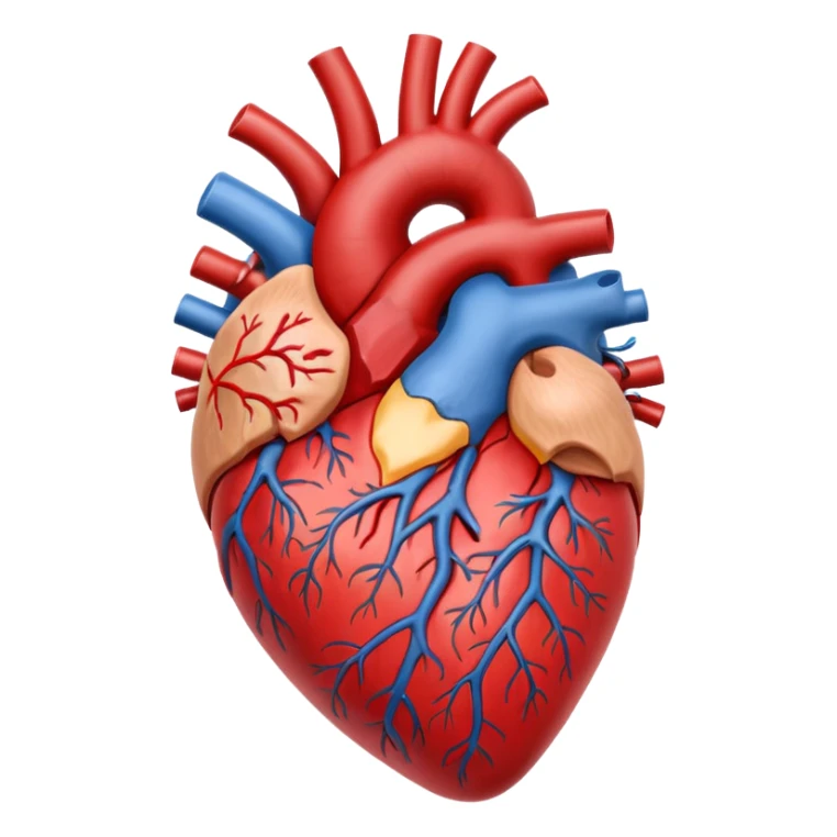 Human heart medical image in professional look sticker