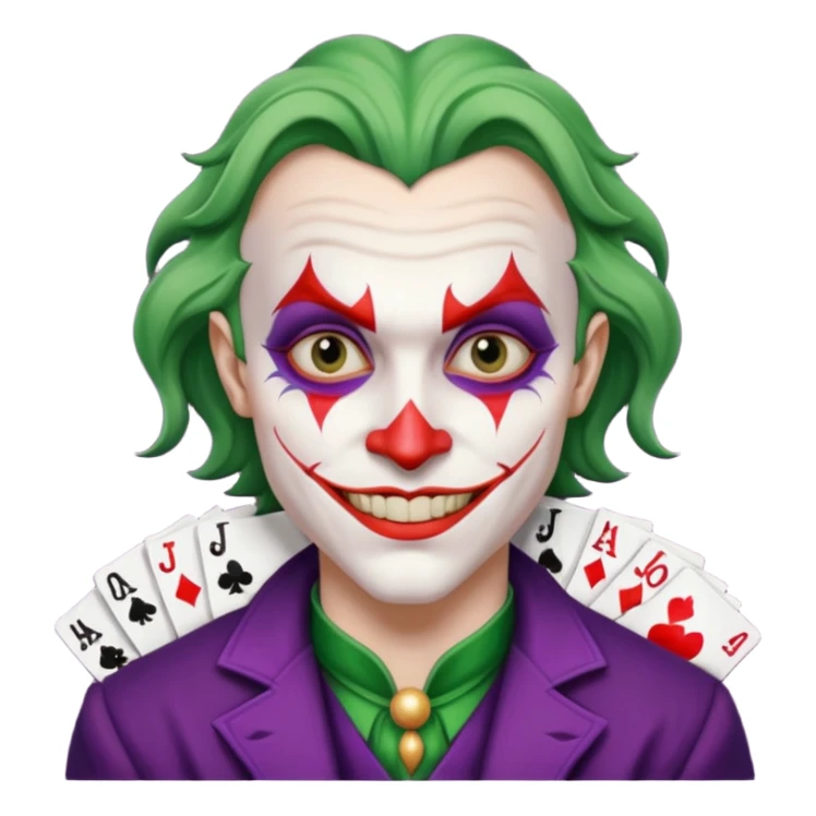 crazy colorful human jolly joker from poker, medieval era sticker