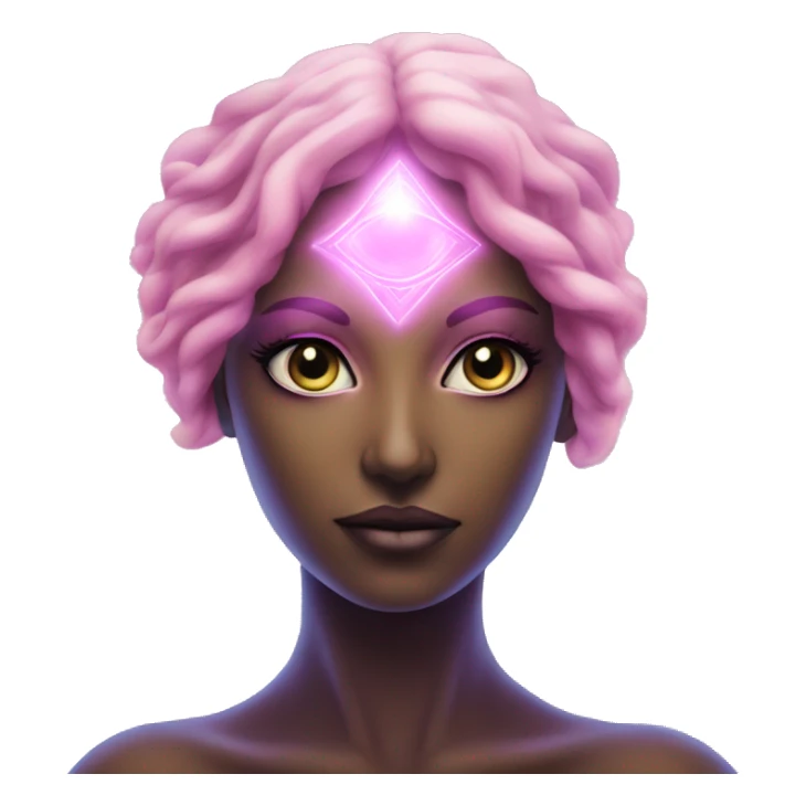 Pleiadian woman female third eye pink sticker