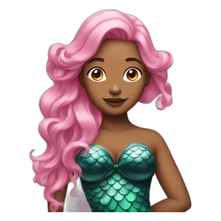 Mermaid with pink hair sticker