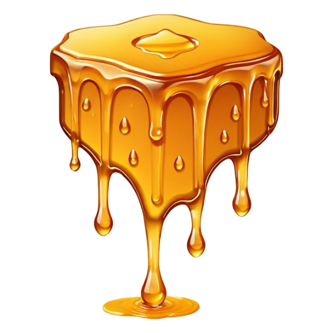a piece of honeycomb dripping honey sticker