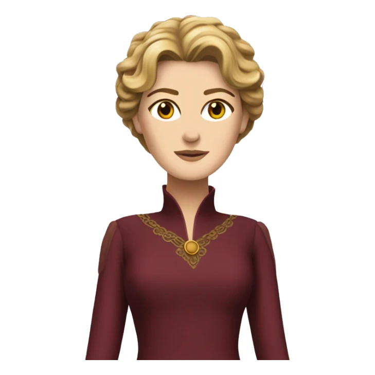 Cersei Lanister burgundy dress sticker