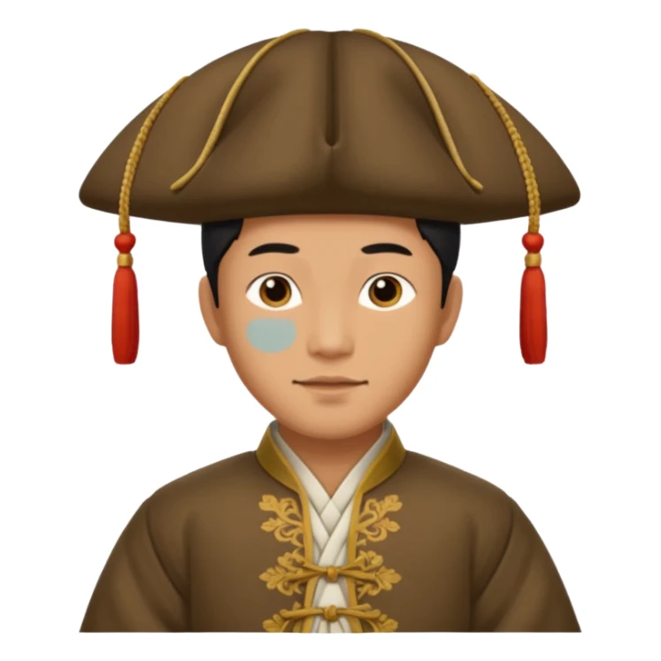 1600's Asian male sticker