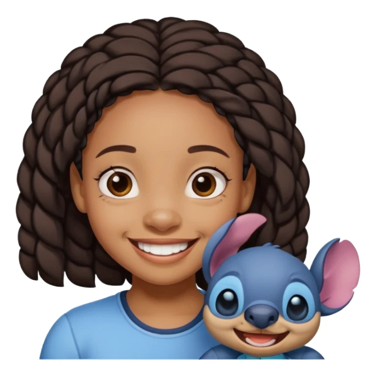 stitch from lilo and stich and black girl  sticker