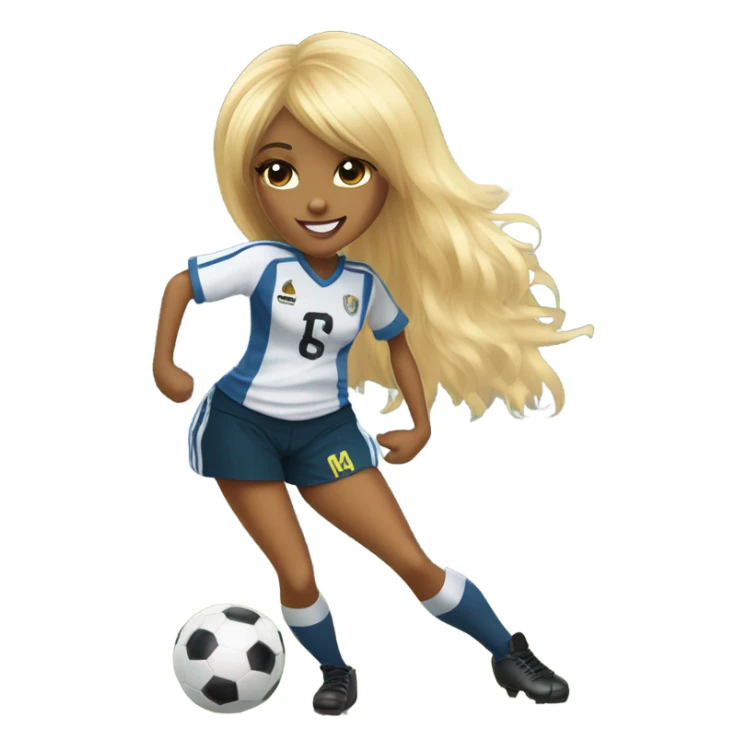 hannah montana playing soccer sticker
