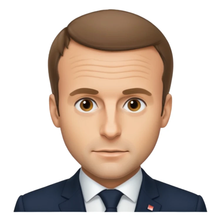 met plus de détails surtout au niveau de la hairline pour Macron  sticker
