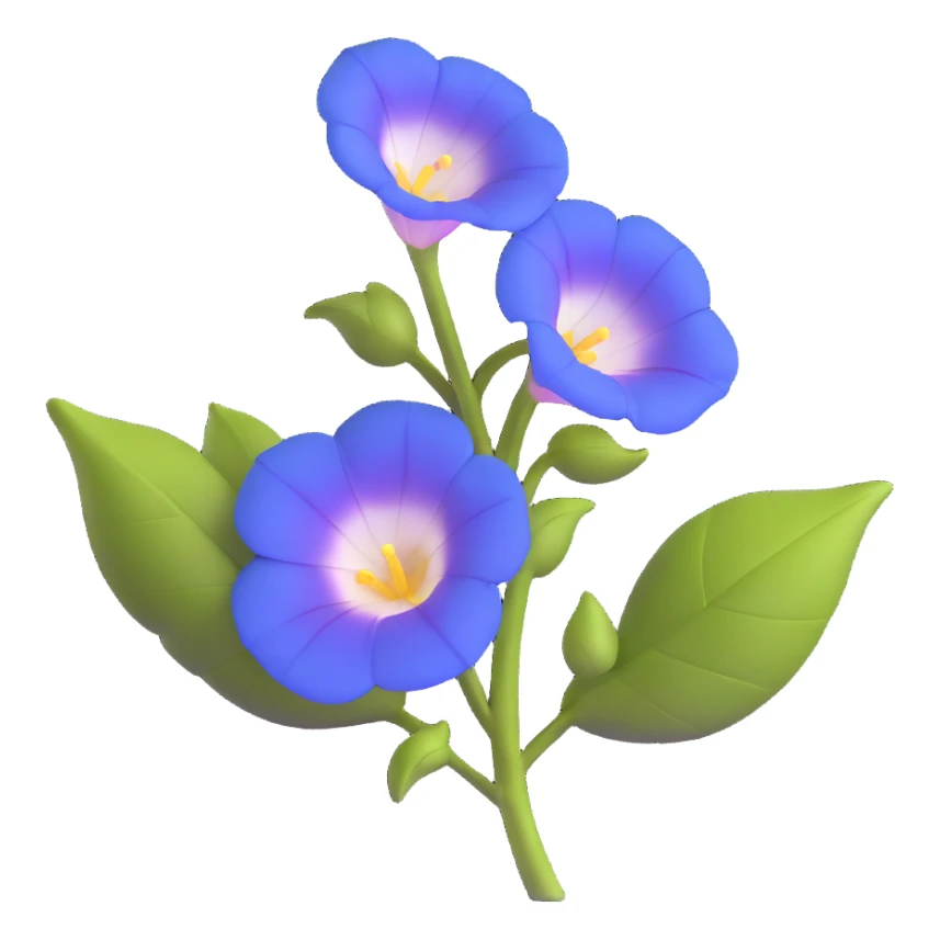 morning glory flower sticker