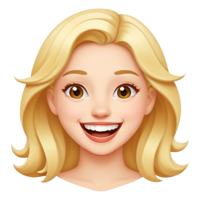 beautiful girl with joyful laugh sticker