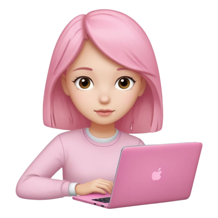  Girly stuff pink soft laptop assigment and clean girl vibes sticker