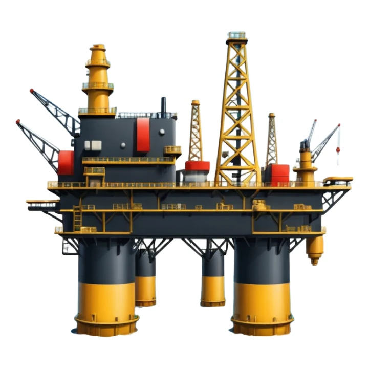 Oil platforms in the ocean beautiful big full scenic scenery full canvas sticker