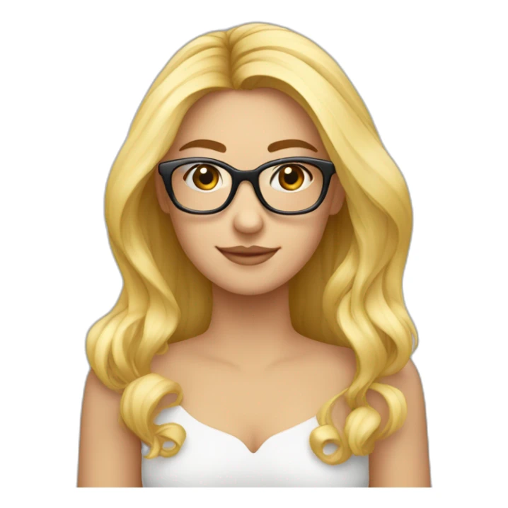 Brun lunettes amoureux blonde sticker