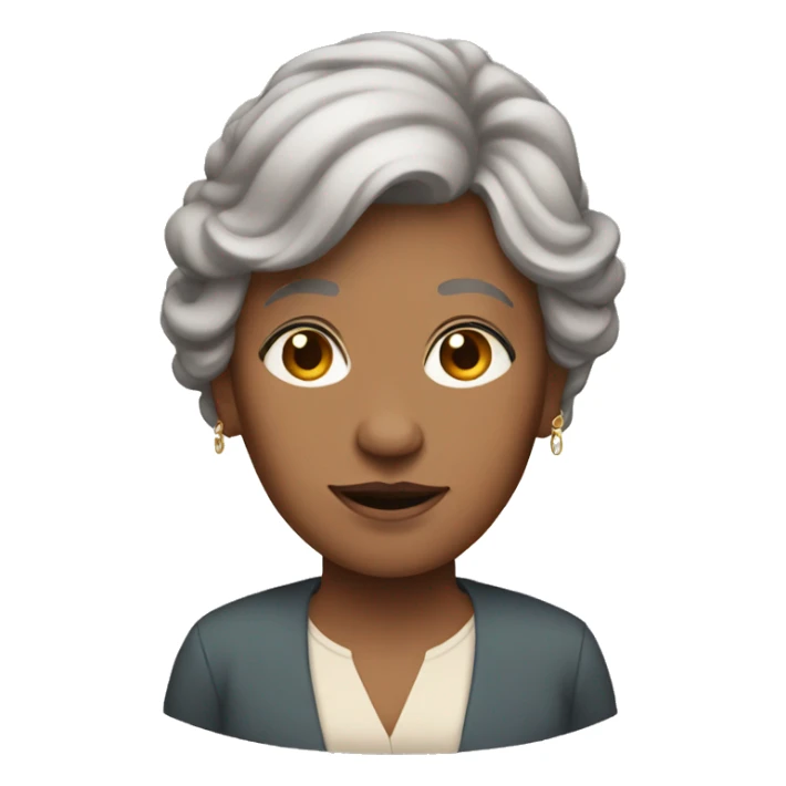 Trans lady with brown hair and old lady clothes sticker