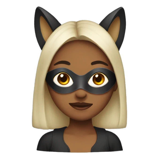 masked girl with animal ears sticker