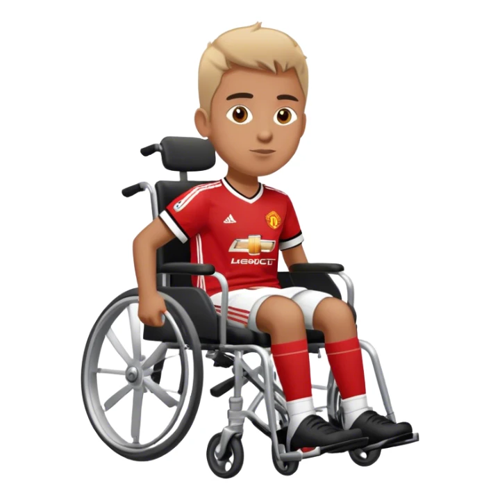 Manchester United fan in wheelchair sticker