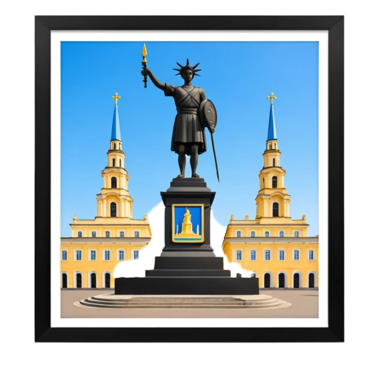 The Statue of Independence on Main Square in Ukraine sticker