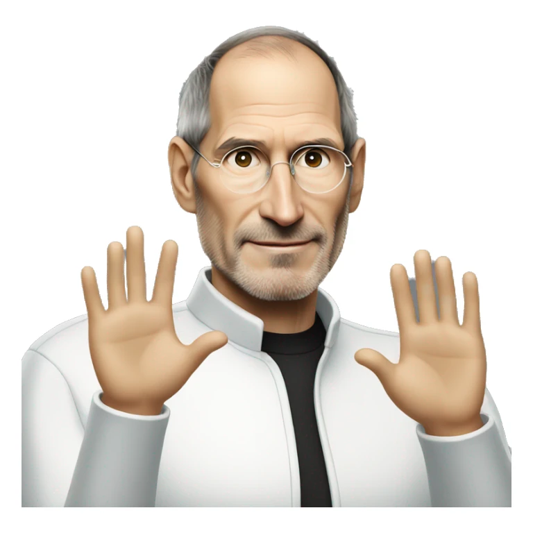Steve jobs hands up sticker