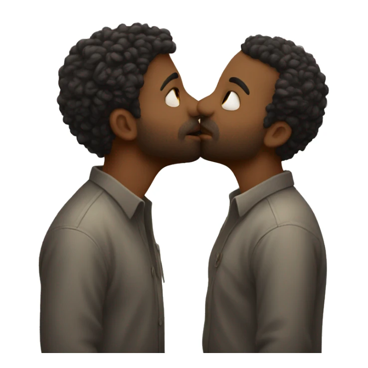 2 men kissing lots of love sticker