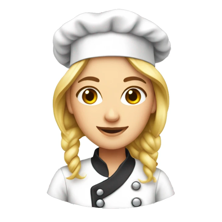 women chef white girl sticker