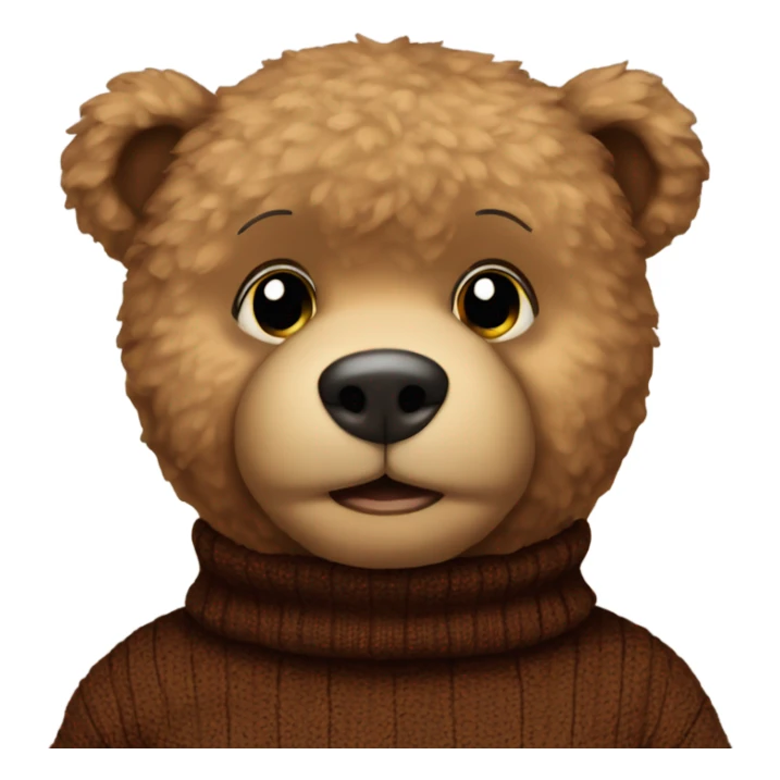 Teddy Bear wearing a turtleneck sweater  sticker