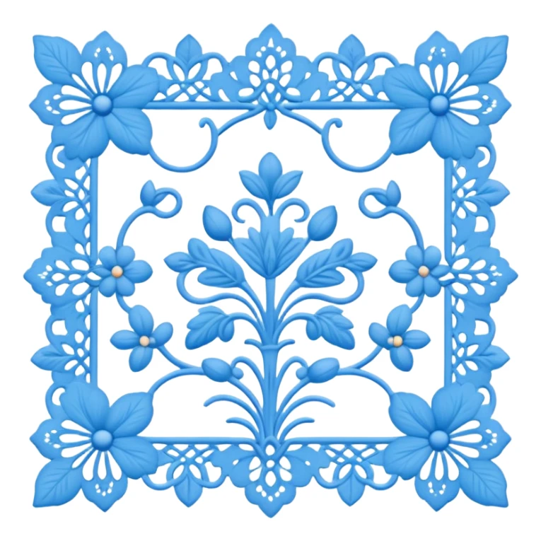 Romantic pastel blue aesthetic vintage laces  sticker