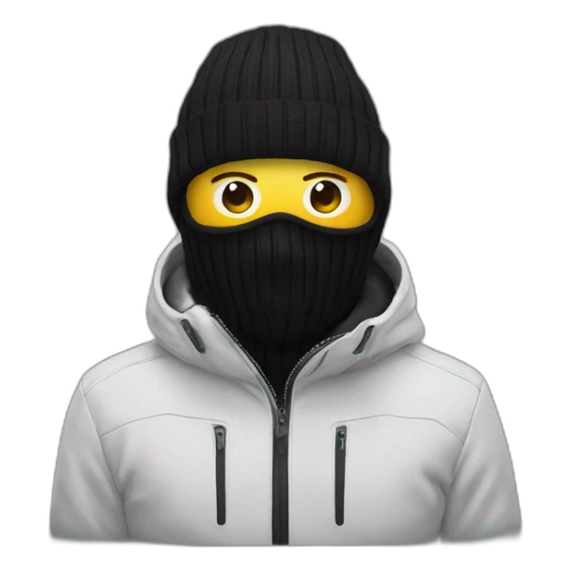 Ski mask sticker