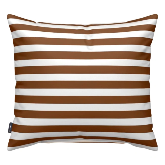 pillow case from the brand TEKLA with white and brown stripes sticker