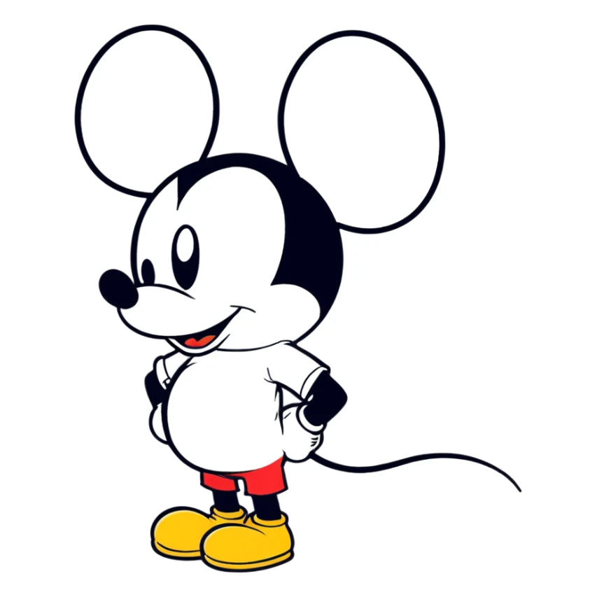 bum wearing mickey mouse shirt sticker