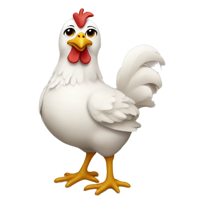 Chicken wearing a dress sticker