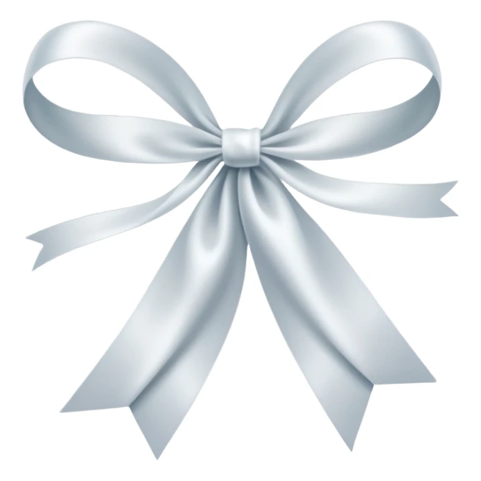 I want a white bow or ribbon sticker