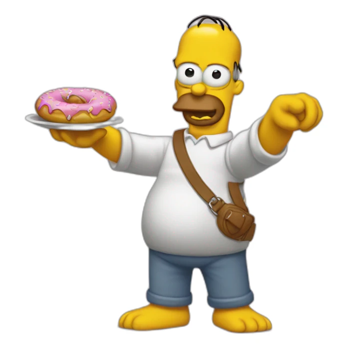 Homer qui mange un donut sticker