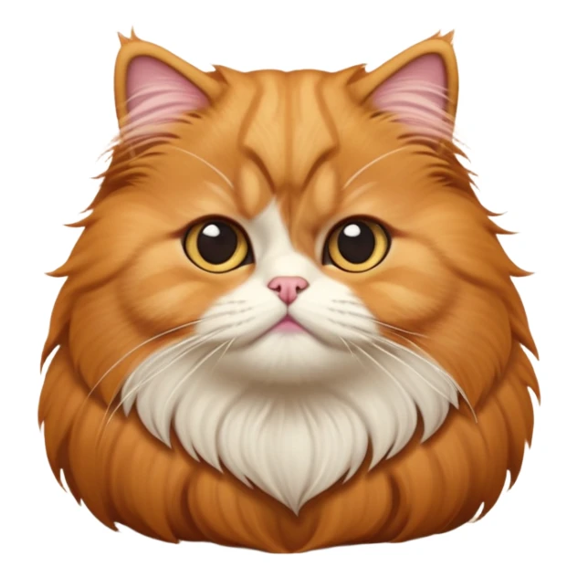 cinematic-adorable-big-eyed-fluffy-solid ginger-persian-cat-portrait-emoji,-head-tilted-playfully-with-a-sweet-expression,-fluffy-solid ginger-fur,-simplified-yet-irresistibly-cute-features-with-large,-expression, solid ginger persian cat sticker