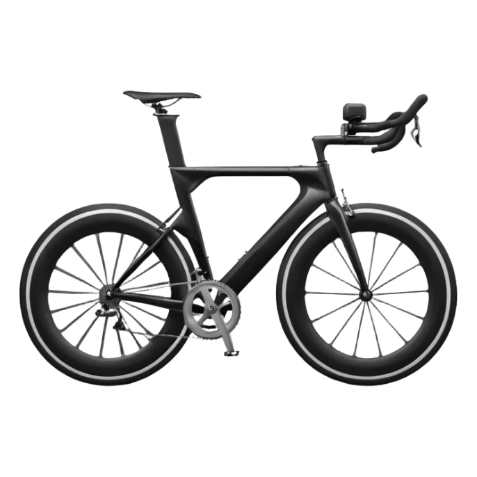 Draw a sleek racing bike with thin tires & aerodynamic frame sticker