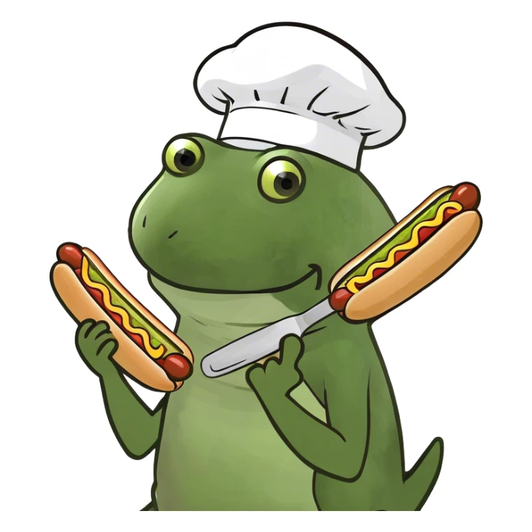 riding a hotdog, full body sticker