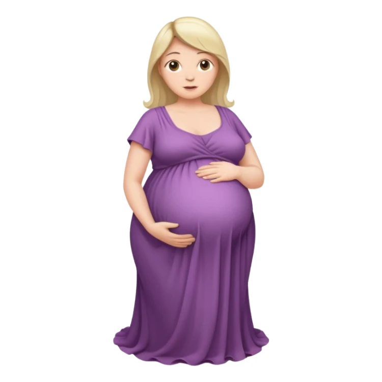 heavily pregnant woman with extra large overdue  belly sticker