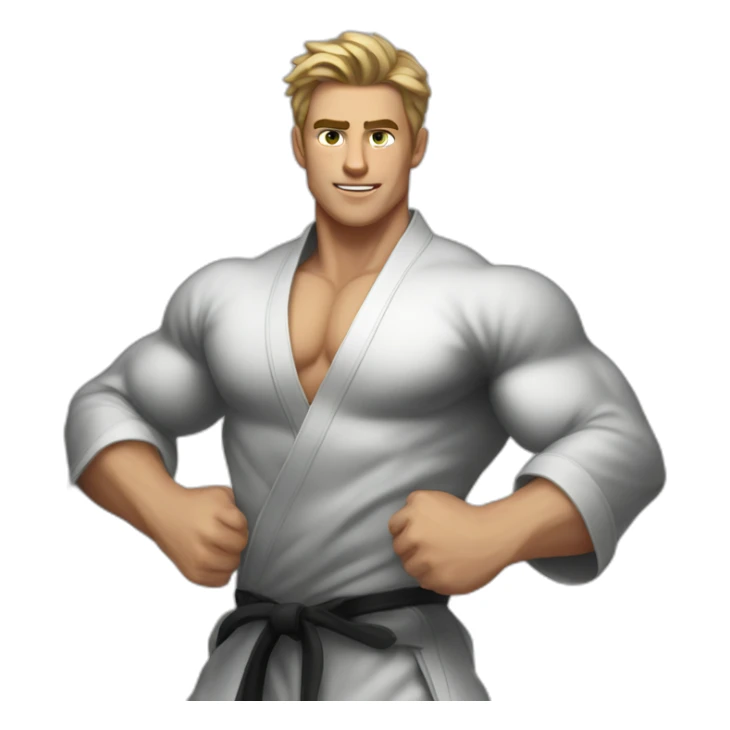 posh-muscle-boy-with-judogi sticker