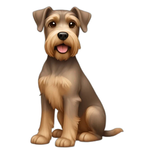 light brown york and light brown Schnauzer dog mix sticker