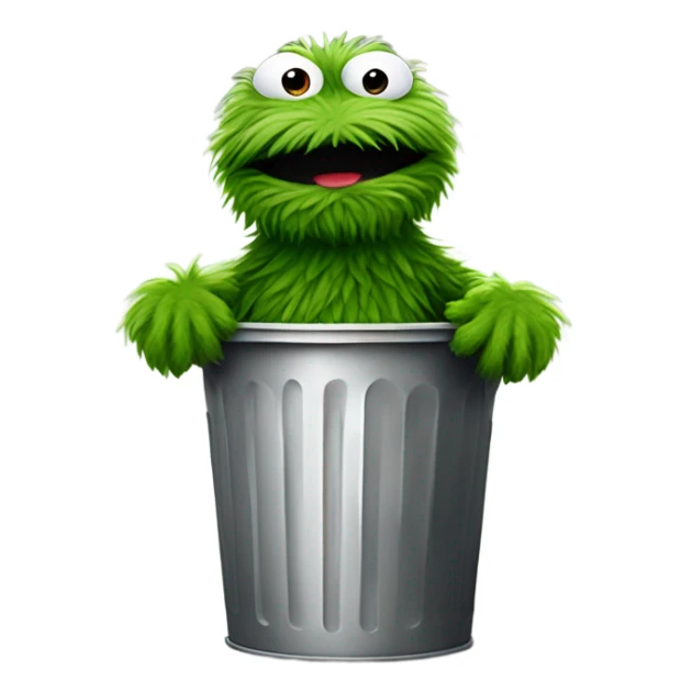 Green Oscar the grouch Sesame Street sticker