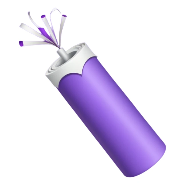 party popper emoji lavender purple color sticker