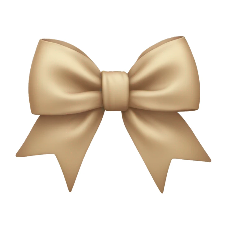 Beige bow  sticker