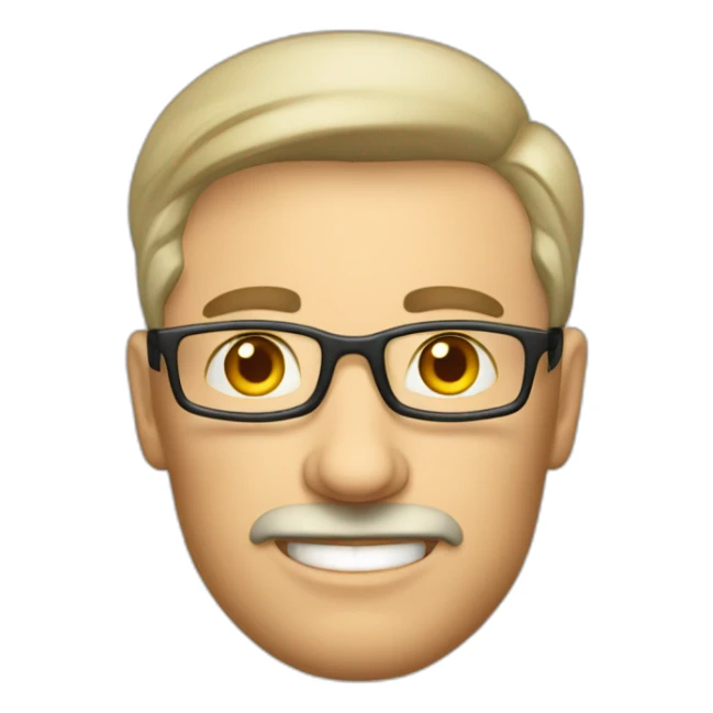 male mid-aged german executive-type expat with Halbglatze in vietnam sticker