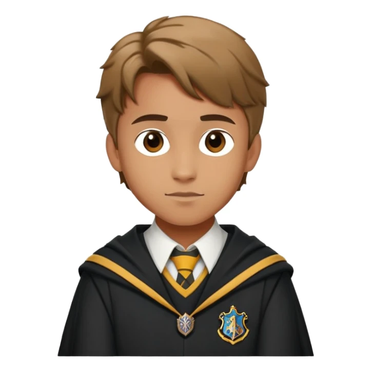 Luke Youngblood is Lee Jordan in harry potter, wear hogwarts uniform sticker