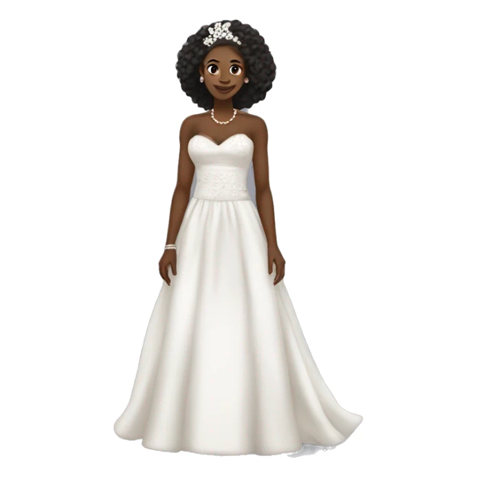 nigeria wedding full body  cartoon african wif o te left  sticker