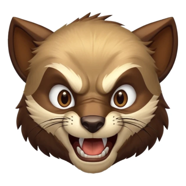 Happy but fierce Wolverine (the animal) sticker