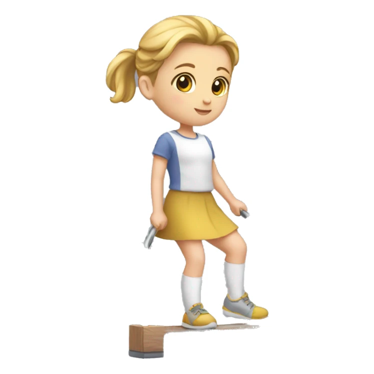 Petite fille fait de la balançoire sticker