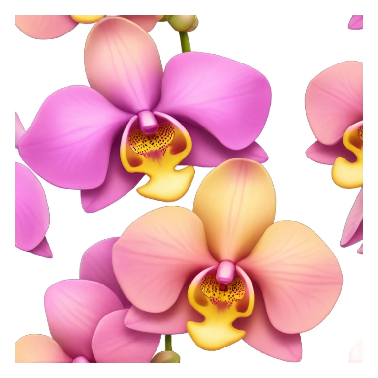orchid pink and yellow gradation sticker